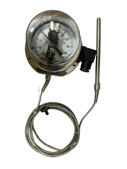 Temperature-INERT GAS FILLED THERMOMETER WITH SWITCH CONTACT