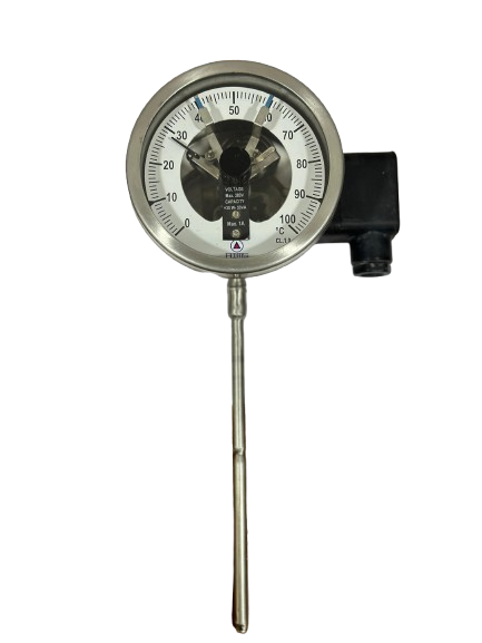 Temperature-INERT GAS FILLED THERMOMETER WITH SWITCH CONTACT