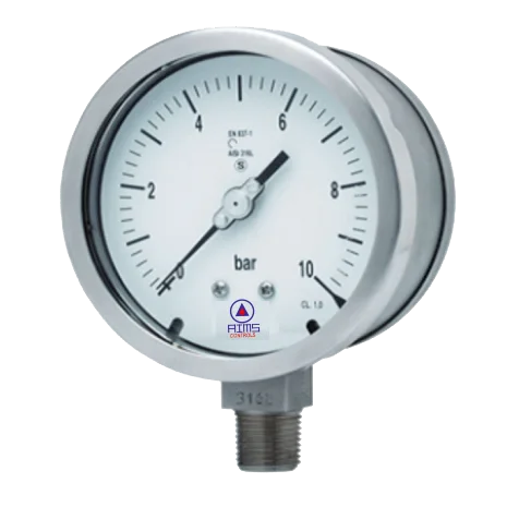 SS SOLID FRONT PRESSURE GAUGE